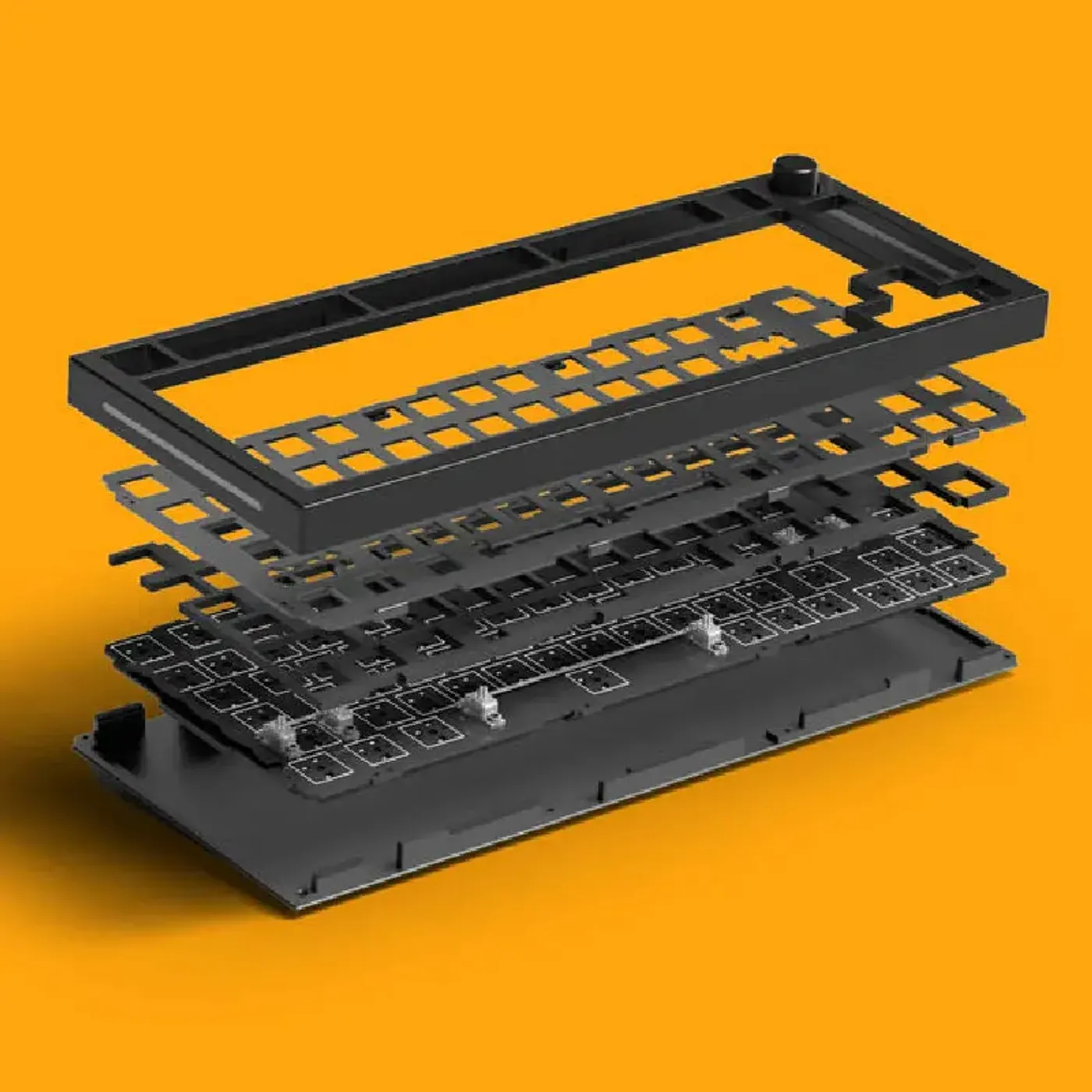 Premium aluminum body construction of the Glorious GMMK Pro